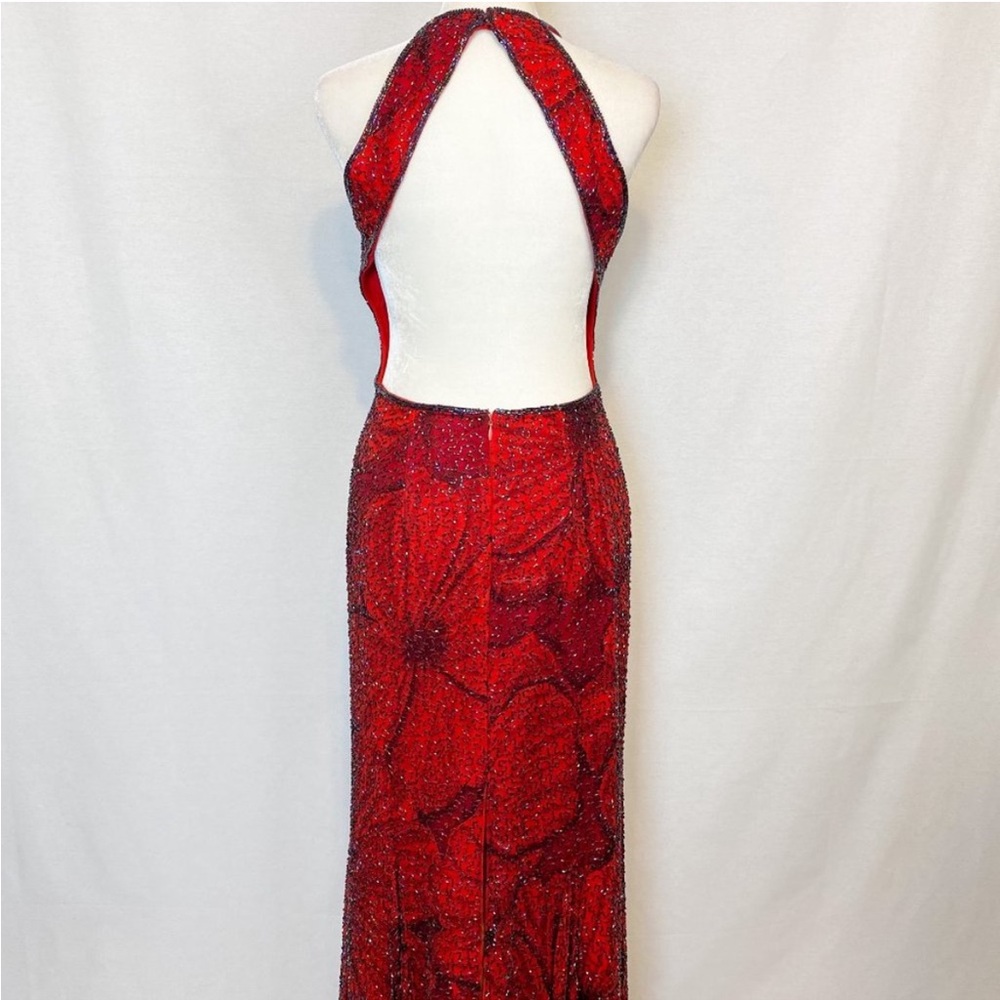 Vintage Cache Beaded Backless Gown - Picture 9 of 12